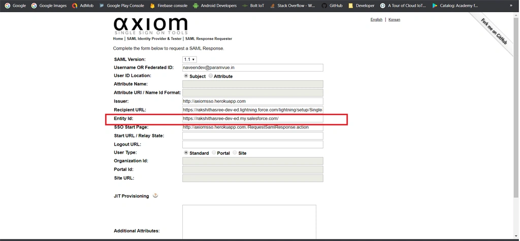 Setup Single Sign-On Feature For Salesforce Users