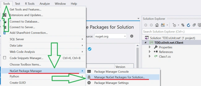 Setup xUnit.net Unit Testing In Class Library Project