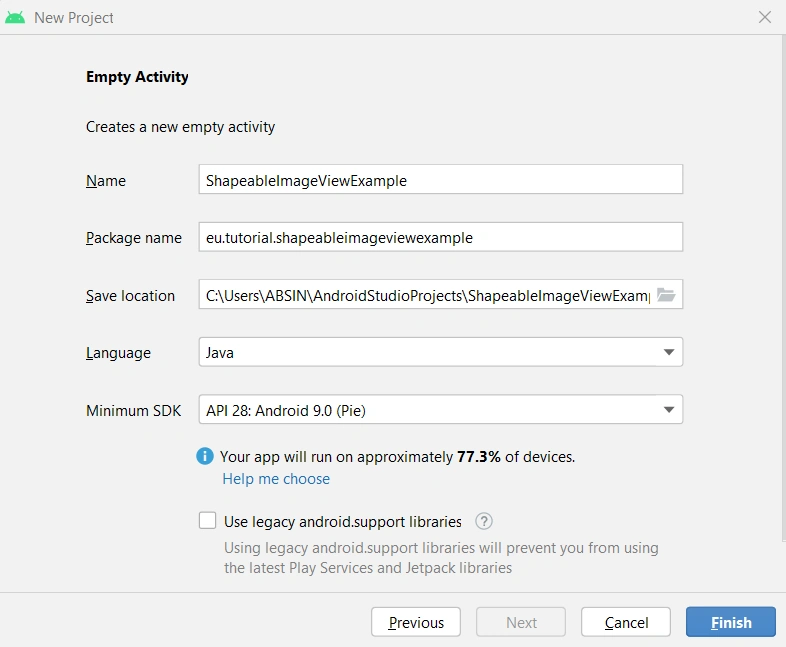 Shapeable ImageView In Android