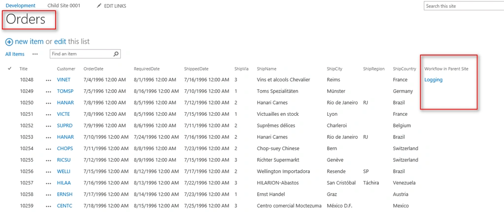list