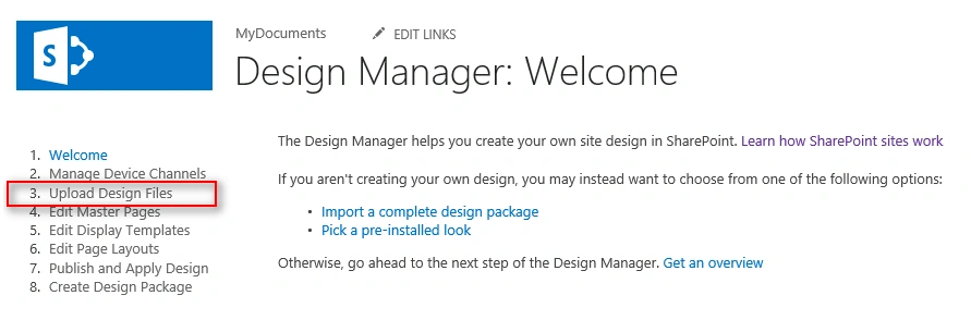 Upload Design Files