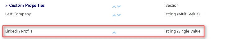 Custom Properties Section