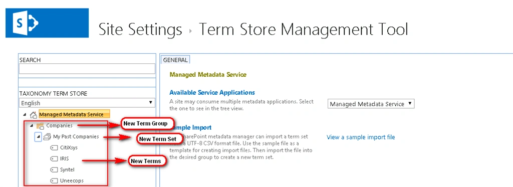 Terms Picker