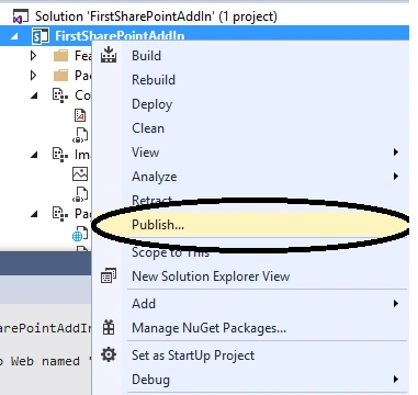Publish... Add-in