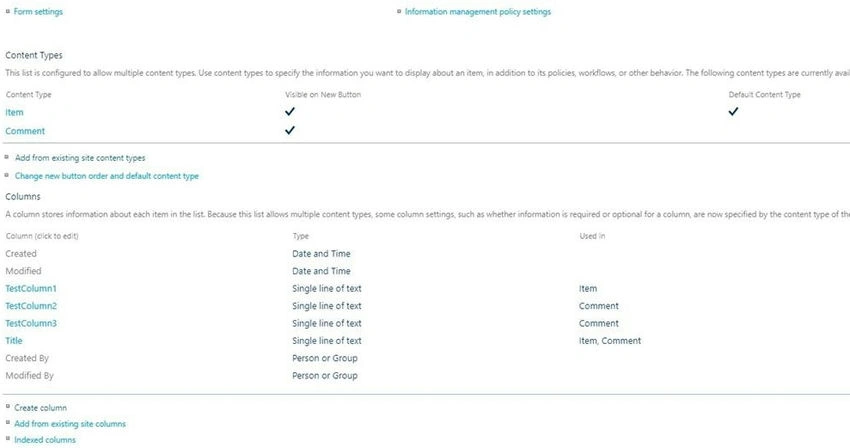 Content types