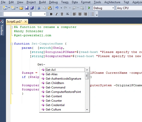 PowerShell Tools for Visual Studio