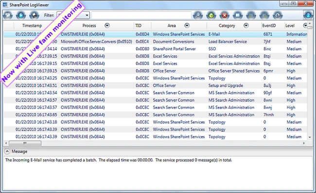 SharePoint LogViewer
