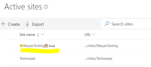 SharePoint - Emoji In Site Name