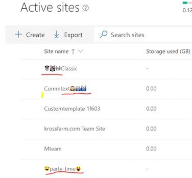 SharePoint - Emoji In Site Name