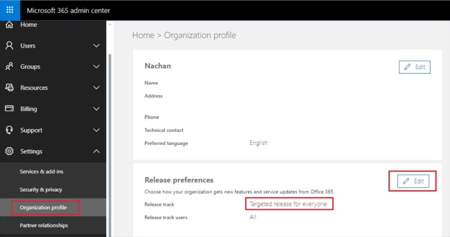 Enable Targeted Release on your Tenant