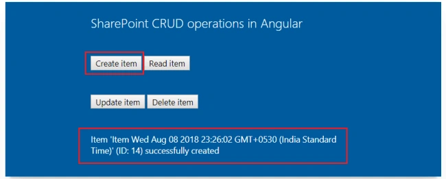 CRUD operations using Angular