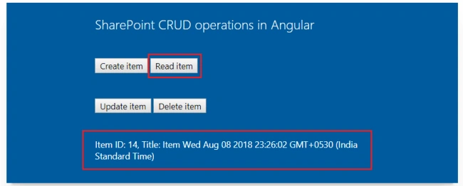 CRUD operations using Angular