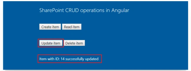 CRUD operations using Angular