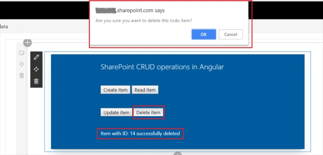 CRUD operations using Angular