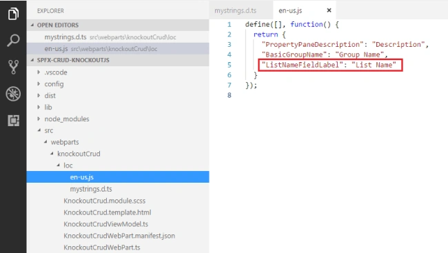 SharePoint Framework - CRUD operations using Knockout JS