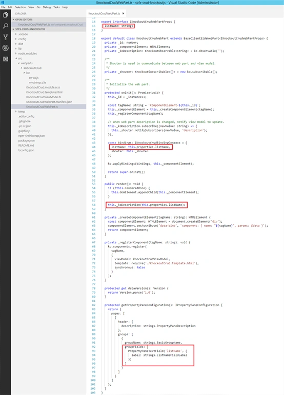 SharePoint Framework - CRUD operations using Knockout JS