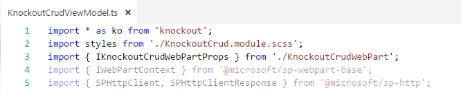 SharePoint Framework - CRUD operations using Knockout JS