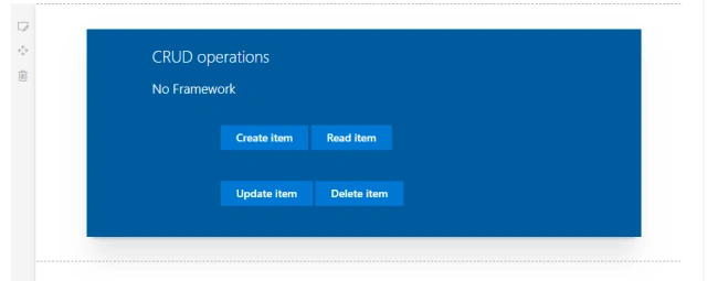 CRUD operations using No Framework