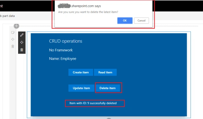 CRUD operations using No Framework