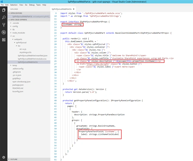 SharePoint Framework - CRUD operations using SP PNP JS