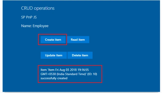 SharePoint Framework - CRUD operations using SP PNP JS