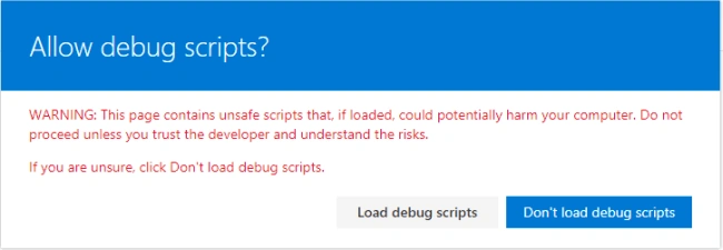 Load debug scripts