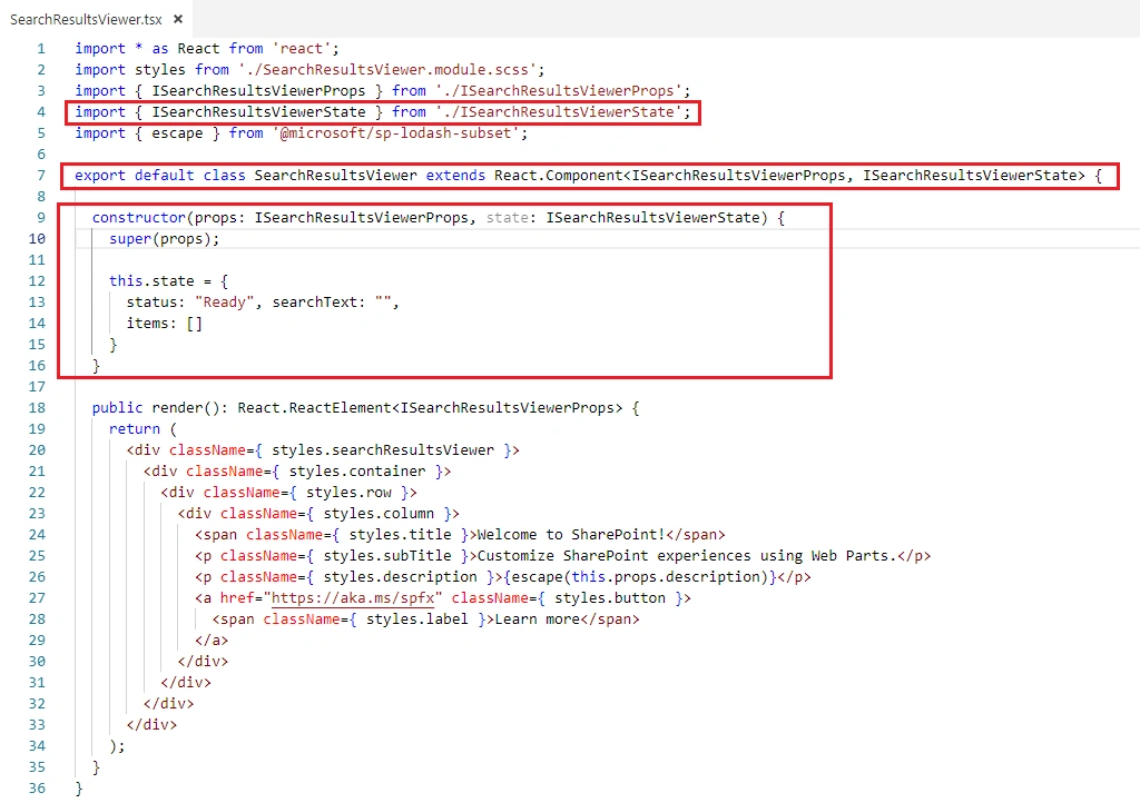 Configure SearchResultsViewer.tsx