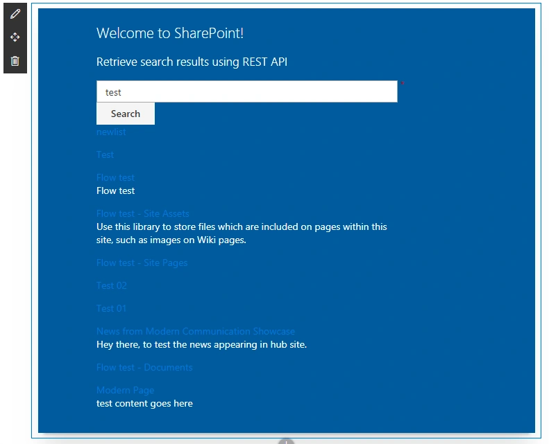 Test the WebPart