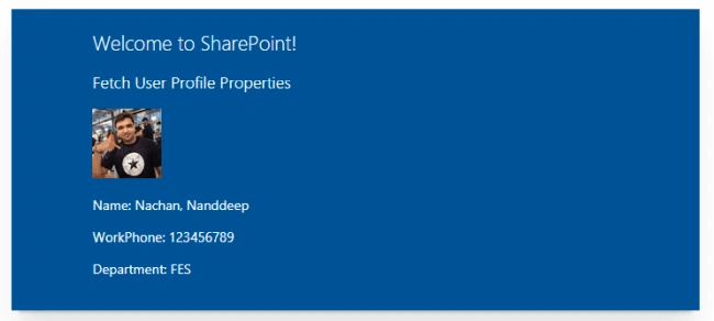 SharePoint Framework - Retrieve User Profile Information