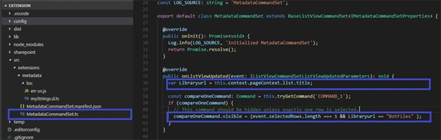 SharePoint Framework (SPFX) Extension - Restrict List View Command Set To Specific List Or Library