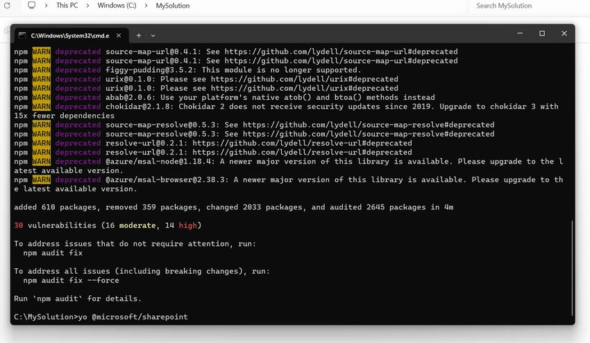 npm audit