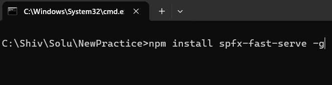 npm install spfx-fast-serve -g