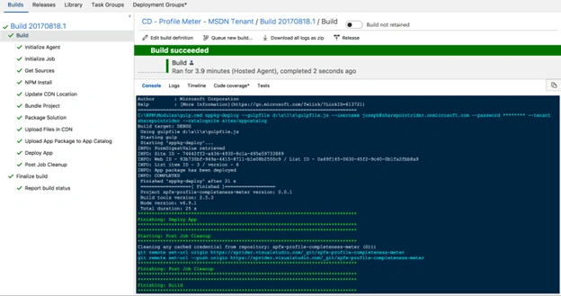 SharePoint Framework Web Part - Continuous Integration And Delivery