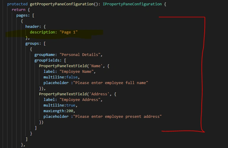 SharePoint Framework Webpart Property Pane Configuration With Custom Properties