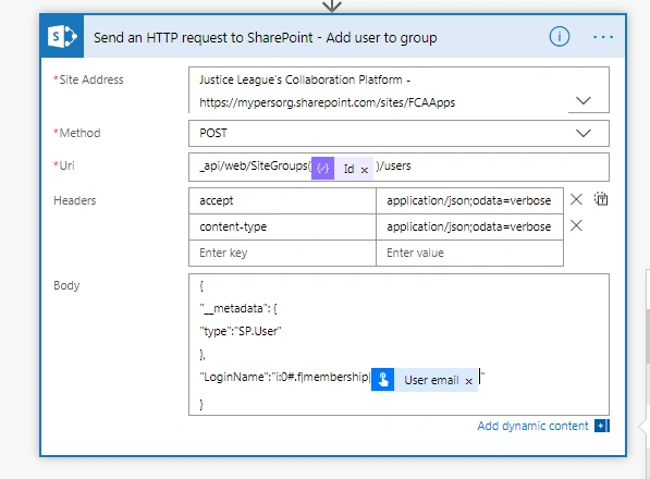 SharePoint Group Operations In Microsoft Flow