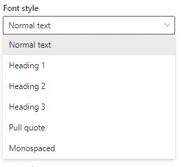 SharePoint Online Text Web Part