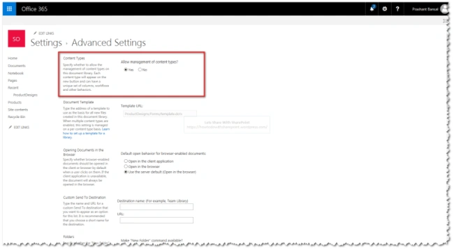 Working With List Content Types Using PowerShell
