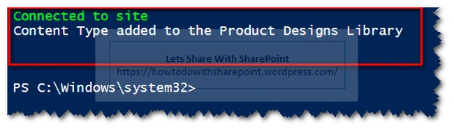 Working With List Content Types Using PowerShell