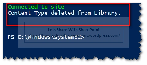 Working With List Content Types Using PowerShell