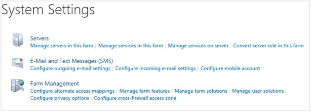 System Settings