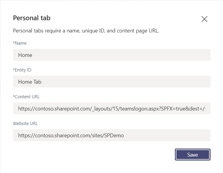 SharePoint Site As Static App In MS Teams