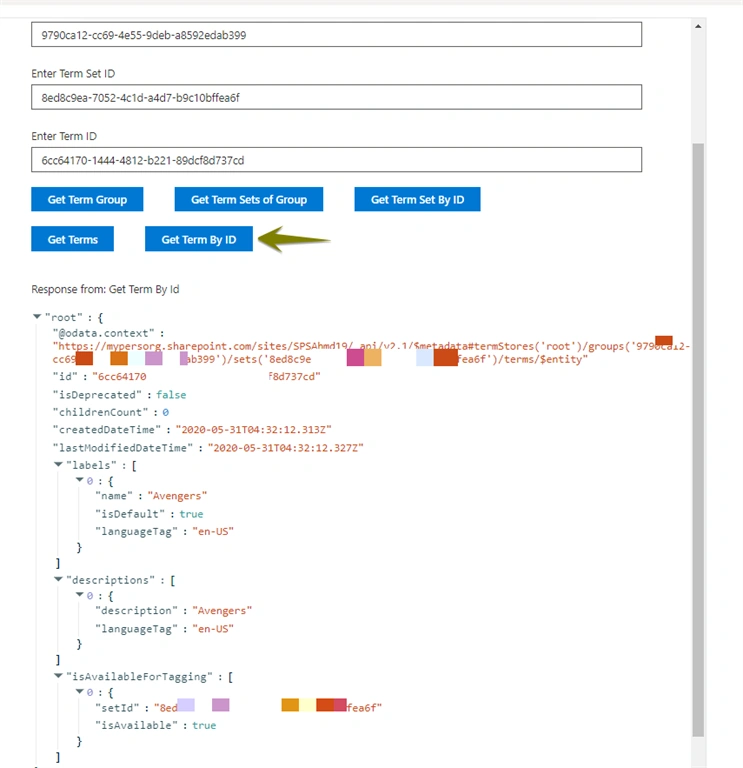 SharePoint Taxonomy Read Operations Using PnPJS
