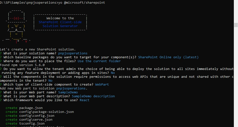SharePoint User Operations Demo Using PnP JS In React Based SPFx Webpart