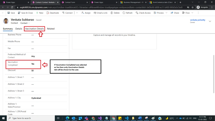 Show and Hide Tabs with Webresource in Dynamics CRM
