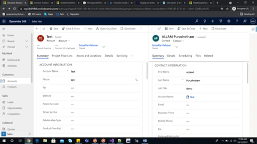 Display Contact records