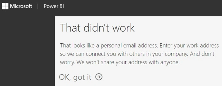 Error message