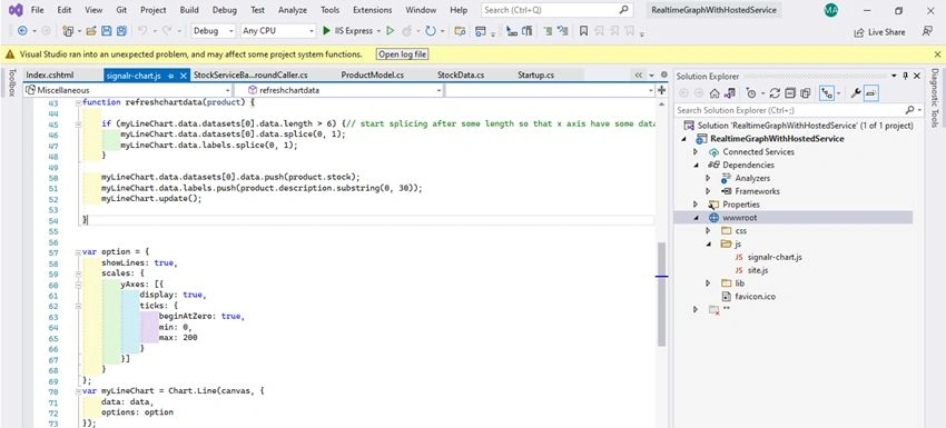 Signal-R with ASP.Net Core Hosted Service .NET 5