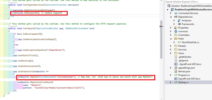 Signal-R with ASP.Net Core Hosted Service .NET 5