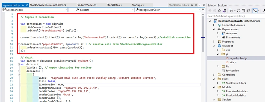 Signal-R with ASP.Net Core Hosted Service .NET 5