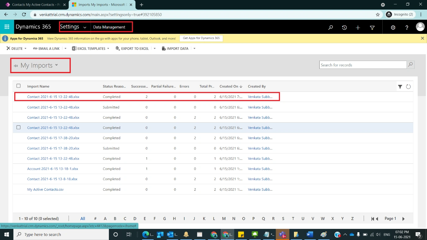 Simple Data Import of Contacts in Dynamics CRM Figure14